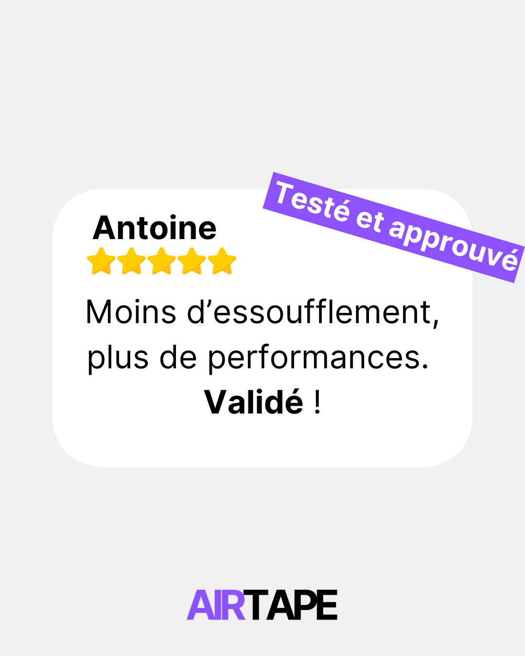 AIRTAPE – La bande nasale de performance