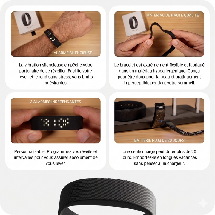 Bracelet Réveil Vibrant Intelligent